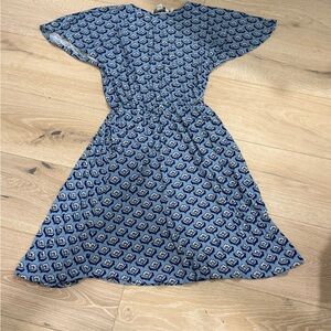 Boden Blue and White Floral Dress